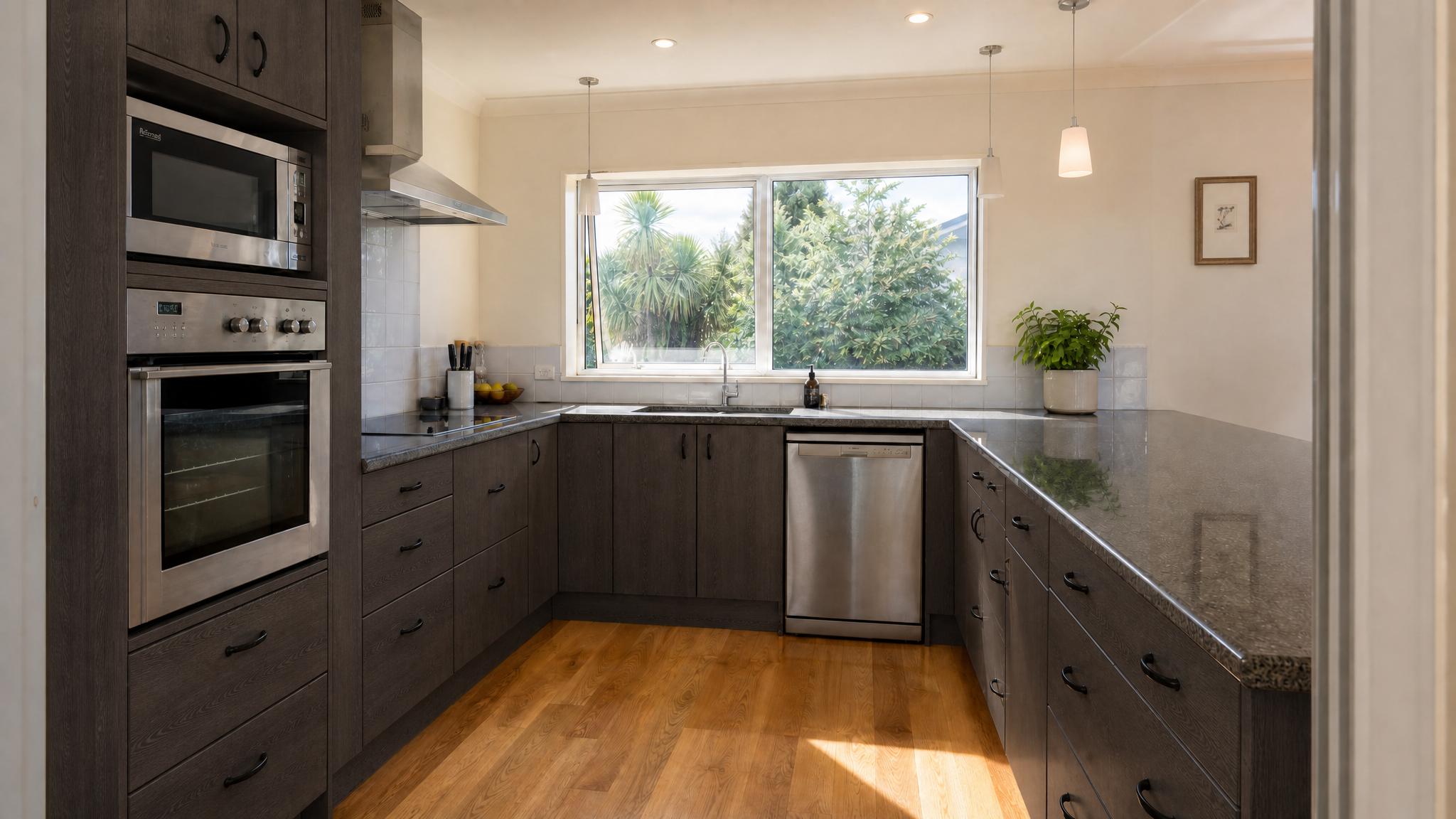 Kitchen with Charred Oak doors